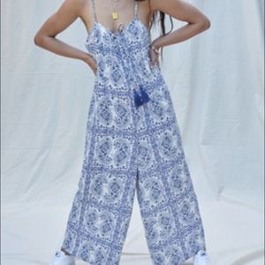 Jumpsuit & Matching Floral Bra